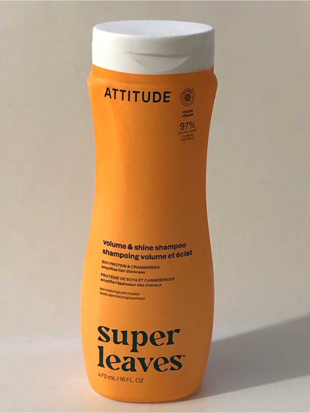 Attitude Volume & Shine Vegan Plant-Based Super Leaves  Shampoo — 16 Oz
